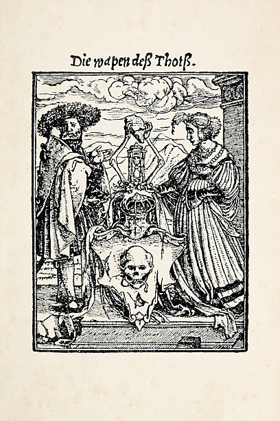 istock The escutcheon from dance of death after Holbein 501366099