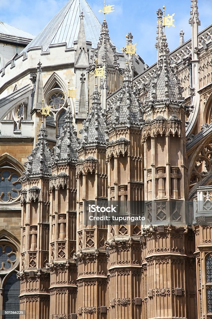 London, UK London, United Kingdom - famous Westminster Abbey church. UNESCO World Heritage Site. Abbey - Monastery Stock Photo