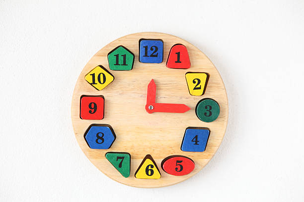 istock Colorful wooden and any shape clock 501367073