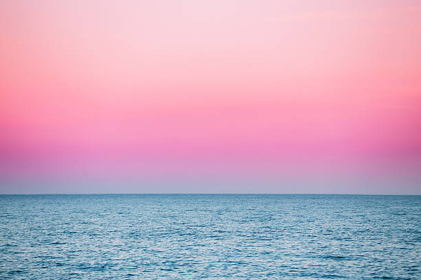 istock Calm Sea Ocean And Pink Sky Sunset Sunrise Background 501367914