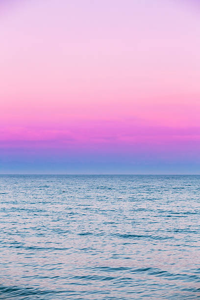 istock Calm Sea Ocean And Pink Sky Sunset Sunrise Background 501368054