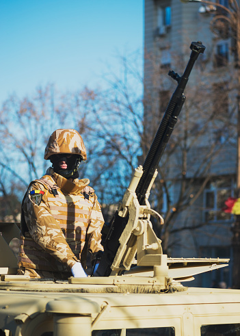 Galati, Romania, - December 1, 2015: Military Parade on National Day of Romania
