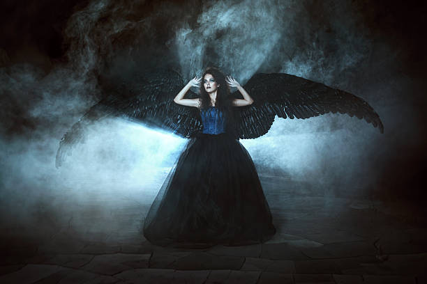 istock Angel with black wings 501369362