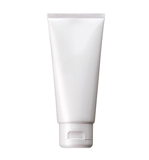 Blank White cosmetic tube pack Of Cream Or Gel. White plastic tube pack Of cosmetic, Cream Or Gel. Ready for your package design. isolated on white background - realistic photo image - with clip path shaving cream product stock pictures, royalty-free photos & images