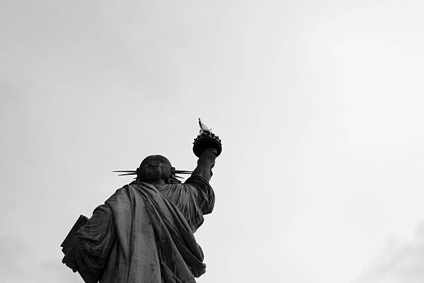 istock Statue of Liberty Black and White 501390312