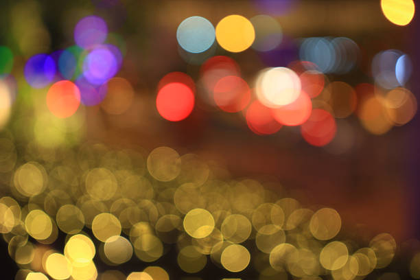 istock Abstract colorful circular bokeh background. 501391350