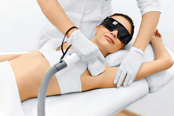 Photo of Body Care. Laser Hair Removal. Epilation Treatment. Smooth Skin.