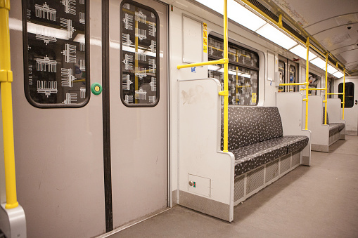 inside of Berline subway train