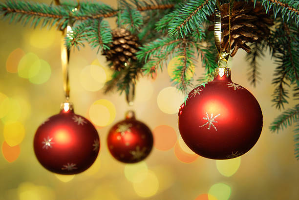 istock Christmas Tree Bauble on luminous background 501424386