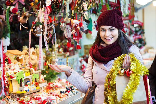 istock Girl shopping at festive fair 501424862