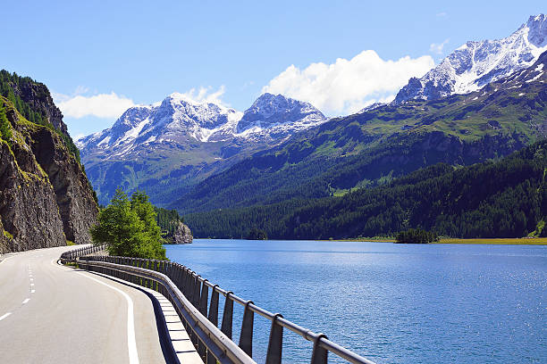 istock Picturesque nature landscape with lake. St. Moritz 501425390