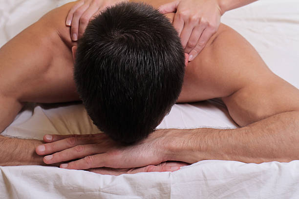 istock Man having massage. Relaxation, spa, wellness concept 501428298