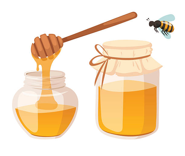 Honey bank vector illustrations Honey bank vector illustrations. Apiary vector symbol. Bee, honey, honey bank, honeycomb. Honey natural healthy food production. Honey bank isolated. Bee, flowers, beehive and wax. honey bee vector flower part stock illustrations