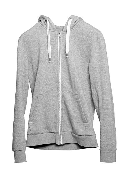 istock Gray hoodie on white background 501433098