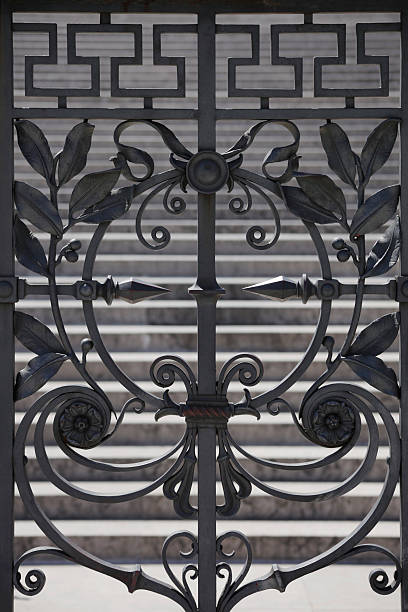 istock old ornate iron fence 501440183
