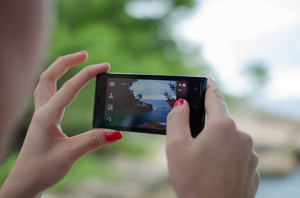 istock Female taking a photo with a mobile phone 501440543