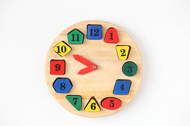 istock Colorful wooden and any shape clock 501441749