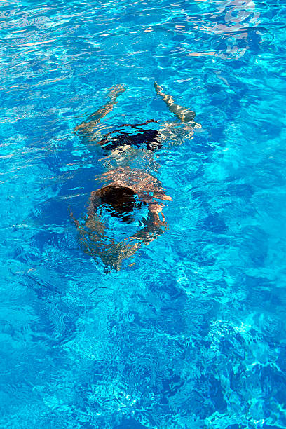 istock man swims breaststroke under water in the pool 501443101
