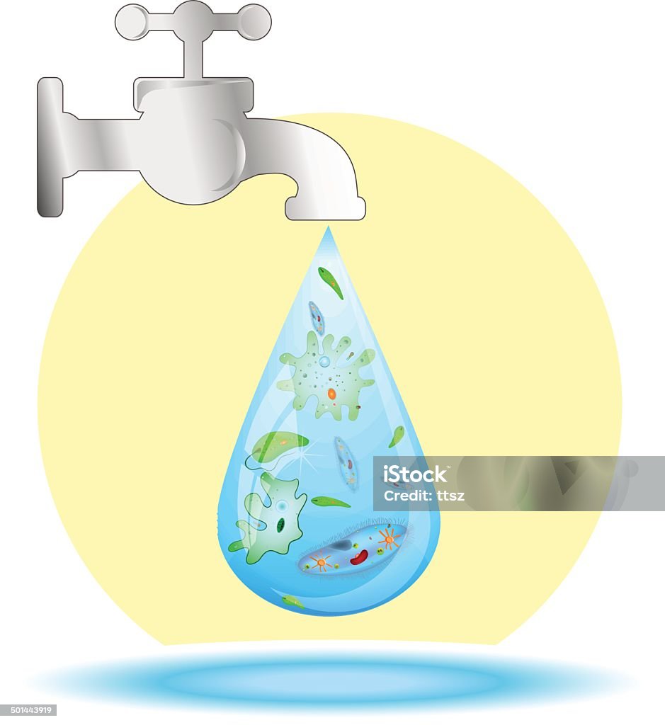 Microbes en goutte d'eau Sale - clipart vectoriel de Amibe libre de droits