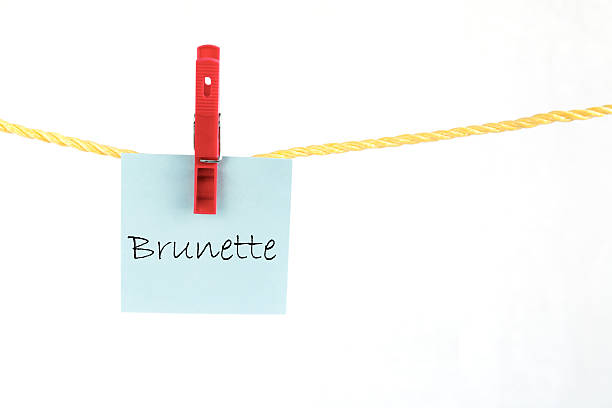 istock Note colored paper with the word brunette 501444911