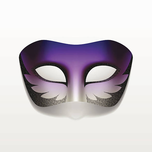 illustrazioni stock, clip art, cartoni animati e icone di tendenza di illustrazione vettoriale di carnevale maschera per ballo in maschera isolato su bianco - mask theater mask illusion masquerade mask