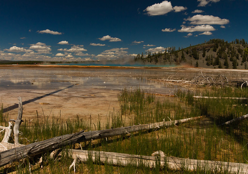 One of the many prismatic pools in Yellowstone National Park, W.Y. USA.