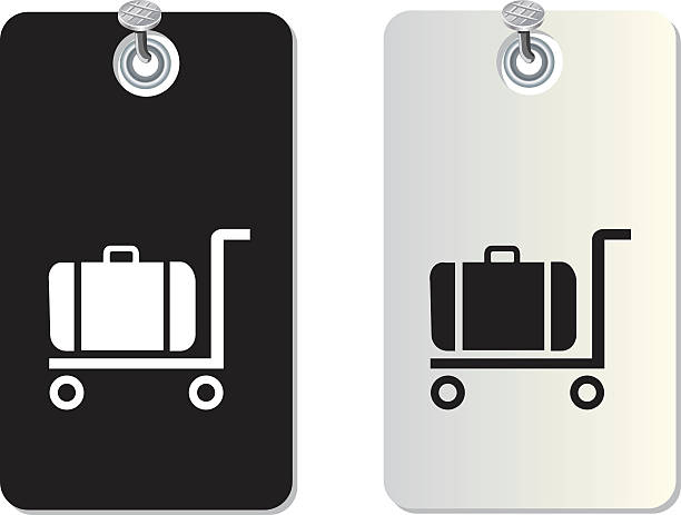 bag cart label tag bag cart label tag for use wildlife tracking tag stock illustrations