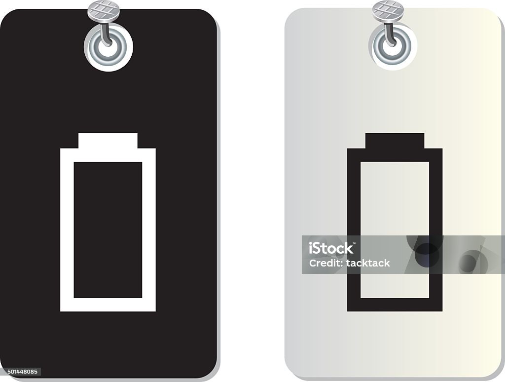 battery label tag battery label tag for use Accidents and Disasters stock vector