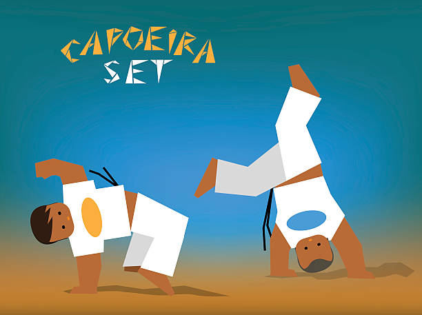 set vektor-capoeira - capoeira brazilian culture dancing vector stock-grafiken, -clipart, -cartoons und -symbole