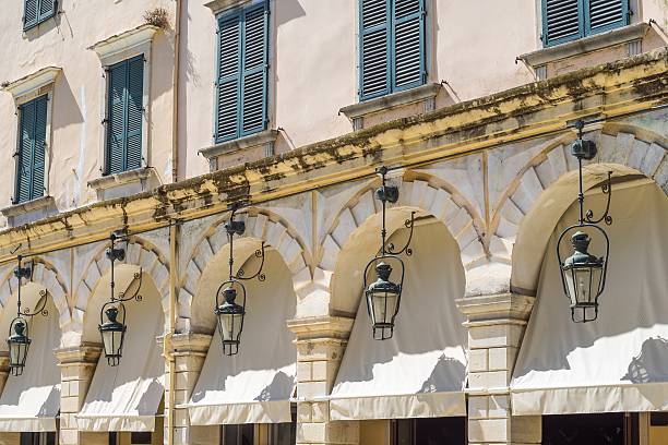 istock facade of the old house with windows and arches 501453786