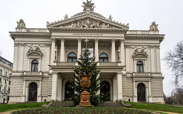 istock Mahen Theatre in Brno during the day before Christmas 501456580