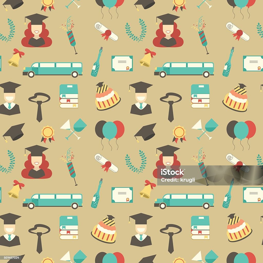 Backgroun Pattern Graduation Graduation Celebration Pattern Background Stock Illustration - Download ...