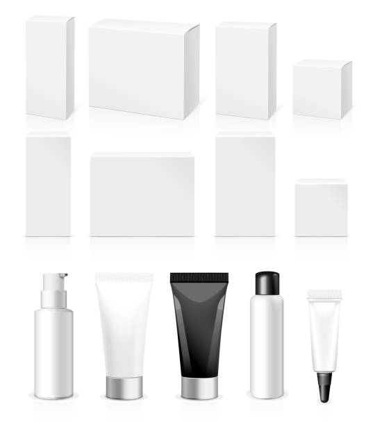 make-up-verpackung produkt - easy listening stock-grafiken, -clipart, -cartoons und -symbole