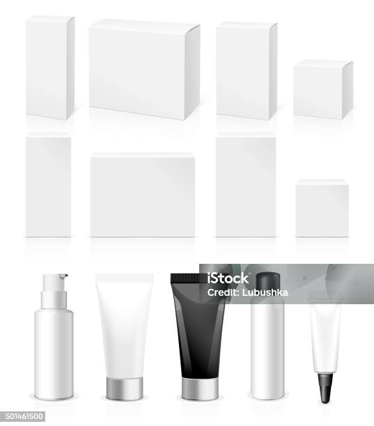 Makeup Packaging Product Stock Illustration - Download Image Now - Box - Container, Medicine, Tube