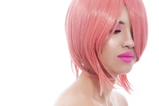 istock Pink bob haircut 501462630