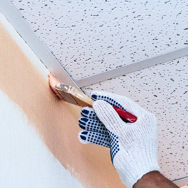 istock Painting brush the ceiling. 501464924