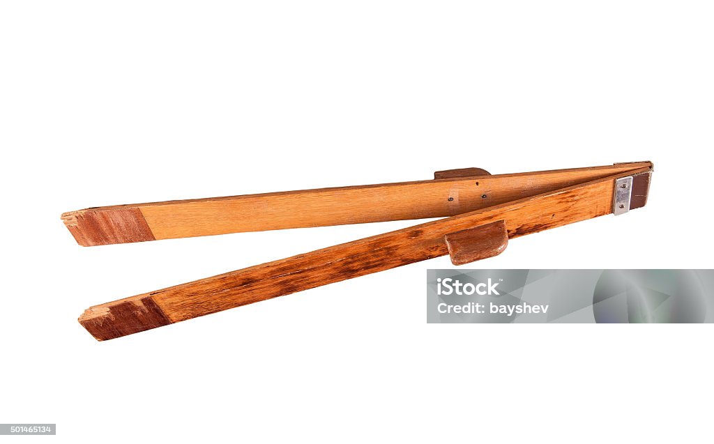slap-stick One slap-stick percussion instrument isolated on white background 2015 Stock Photo