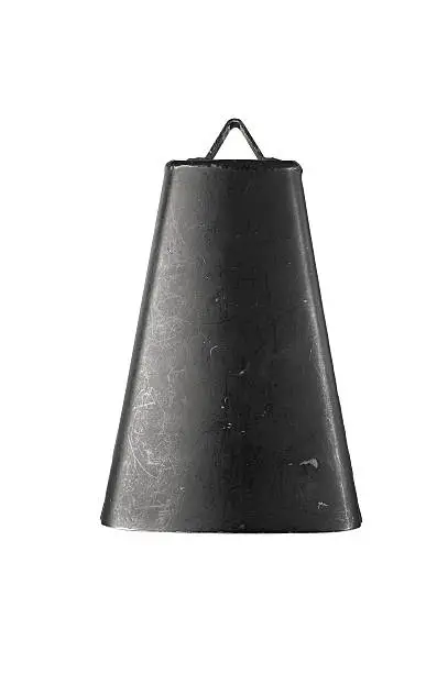 one Cowbell isolated on white background