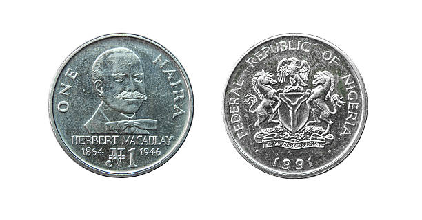 istock Coin 1 Naira 1991 release. Nigeria 501467388