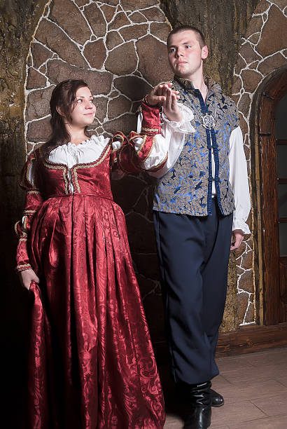 istock Attractive couple in retro dresses dance 501467456