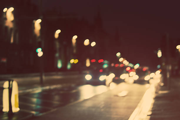 istock Artistic style - Defocused, blurred urban abstract traffic background 501480958