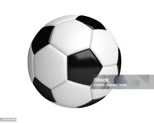 Pallone Da Calcio Isolato Con Sfondo Bianco - Fotografie stock e altre immagini di Pallone da calcio - Pallone da calcio, Palla sportiva, Calcio - Sport