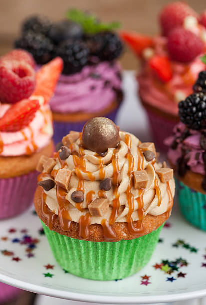 istock Delicious caramel and chocolate cupcake 501482414