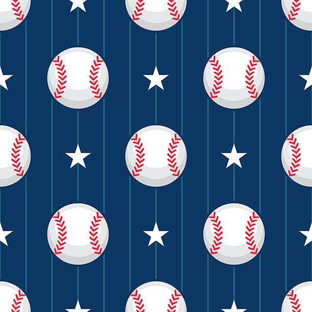 ilustraciones, imágenes clip art, dibujos animados e iconos de stock de baseball_pattern3 - baseball background