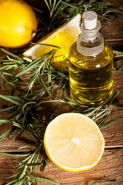 istock Lemon essential oil and rosemary 501486412