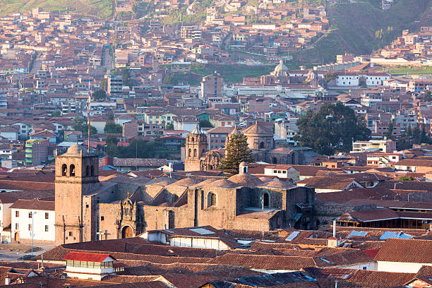 istock Aerial Cusco city view on Plaza de Armas, Peru 501489168