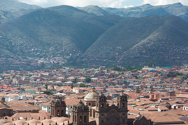 istock Aerial Cusco city view on Plaza de Armas, Peru 501489180