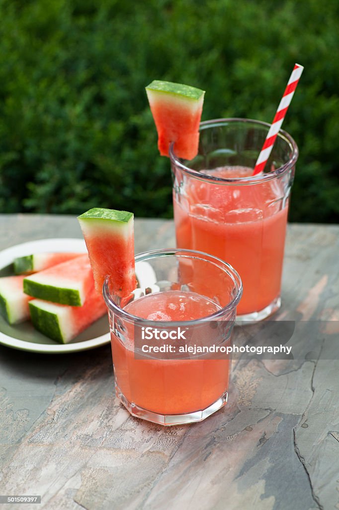 watermelon cocktail Refreshing watermelon drink made with fresh watermelon Alcohol - Drink Stock Photo