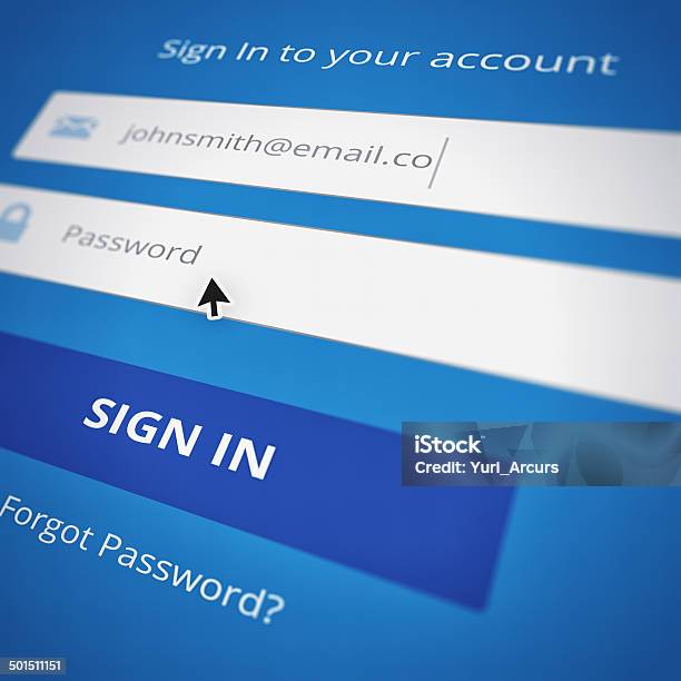 Time To Sign In Stock Photo - Download Image Now - Log On, Smart Phone, Password