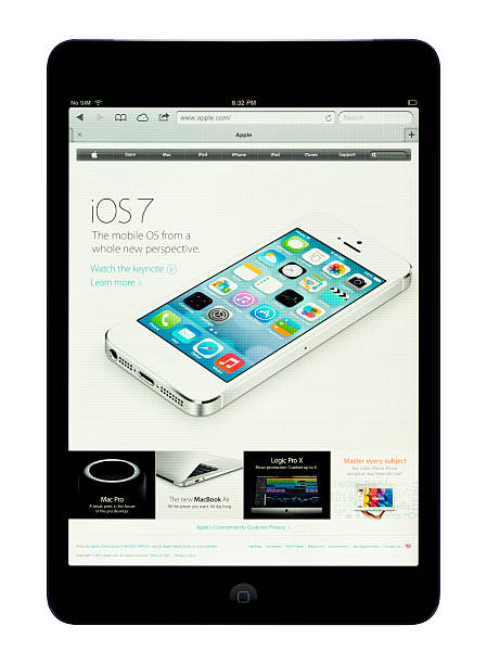 digital tablet di apple ipad mini - ipad apple computers note pad touch screen foto e immagini stock